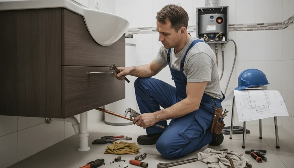 Licensed plumber prepared for service at Cedar Park Plumbing